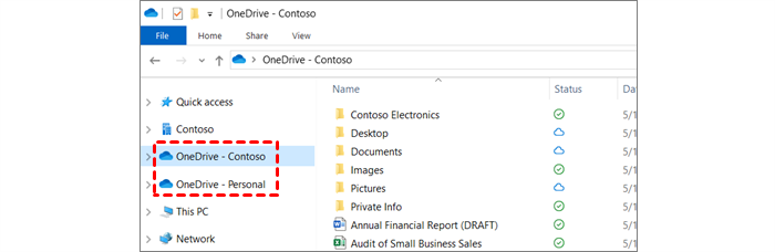 Personal OneDrive icon appearing in Windows Explorer